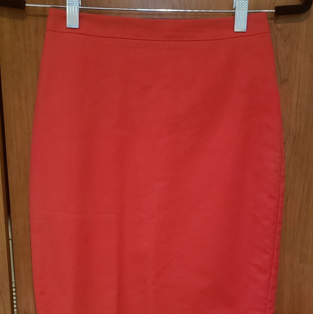 Red pencil skirt